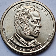 Monedă 1 Dollar 2012 USA, Chester Arthur, 21th President, unc-Aunc, litera D