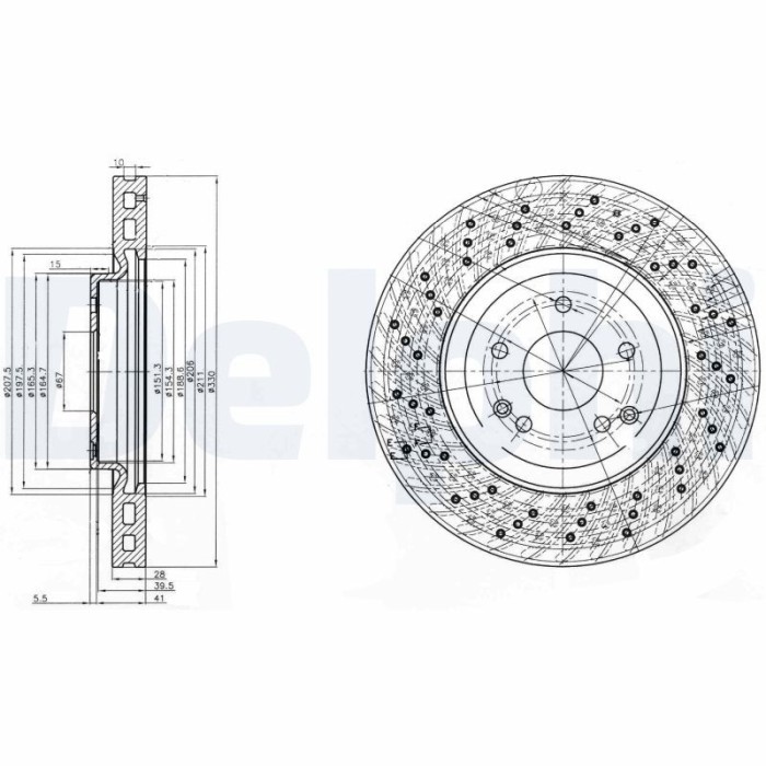 DELPHI BG3985C Disc frana