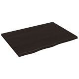 Cumpara ieftin Blat de masa maro inchis 80x60x2cm, lemn masiv de stejar tratat