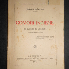 Enescu Stalpeni - Comori indiene. Proverbe in versuri (1925, prima editie)