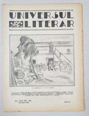 REVISTA &amp;#039;UNIVERSUL LITERAR&amp;#039;, ANUL XLII, NR. 49, 5 DECEMBRIE 1926 foto