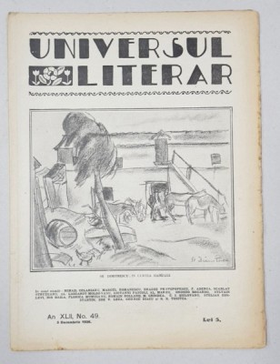 REVISTA &amp;#039;UNIVERSUL LITERAR&amp;#039;, ANUL XLII, NR. 49, 5 DECEMBRIE 1926 foto