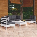 Gossi set mobilier gradina cu perne, 5 piese, lemn masiv de pin