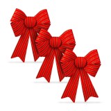 Decor Craciun - fundita - rosu - 10 x 13 cm - 3 buc/pachet Best CarHome, Oem