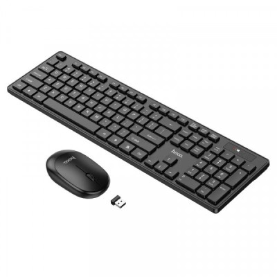 Kit Tastatura Mouse Wireless HOCO GM17, Negru foto