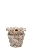 Cumpara ieftin Ghiveci flori ciment maro 20 x 17 cm