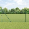 VidaXL Gard din s&acirc;rmă sudată cu 7 st&acirc;lpi ascuțiți Verde 1.6x10 m Oțel