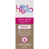 Pasta de Dinti Copii, Hello, Unicorn Sparkle, Aroma Bubble Gum, Cu fluor, 119gr