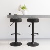 VidaXL Scaune de bar, 2 buc., negru, catifea 332992