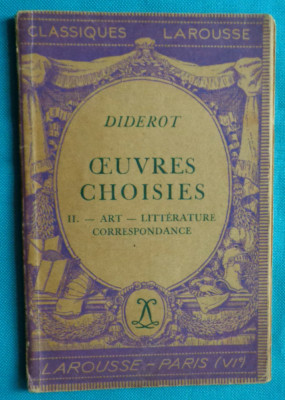 Denis Diderot &amp;ndash; Oeuvres choisies ( art litterature correspondance ) foto