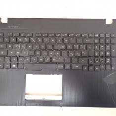 Carcasa superioara cu tastatura palmrest Laptop, Asus, ROG GL553, GL553V, GL553VW, GL55VE, GL553VD, GL553VD, FX53VD, FX553VD, ZX53VD, iluminata RGB, l