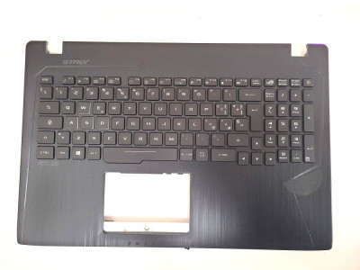 Carcasa superioara cu tastatura palmrest Laptop, Asus, ROG GL553, GL553V, GL553VW, GL55VE, GL553VD, GL553VD, FX53VD, FX553VD, ZX53VD, iluminata RGB, l foto