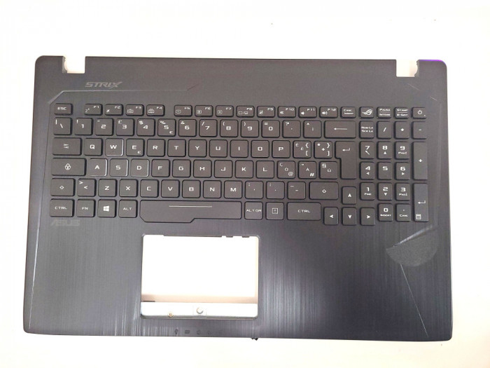 Carcasa superioara cu tastatura palmrest Laptop, Asus, ROG GL553, GL553V, GL553VW, GL55VE, GL553VD, GL553VD, FX53VD, FX553VD, ZX53VD, iluminata RGB, l