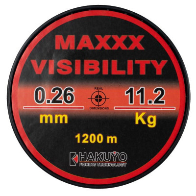 Fir monofilament MAXXX VISIBILITY ROSU FLUO NEON, 1200m, 0.30 mm foto