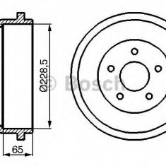 Tambur frana FORD TRANSIT CONNECT (P65, P70, P80) (2002 - 2016) BOSCH 0 986 477 129