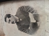 fotografie veche GIUSSEPE VERDI,cu dedicatie pentru HARICLEEA DARCLEE