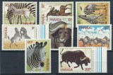 RWANDA 1984 FAUNA ANIMALE SALBATICE, Nestampilat