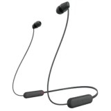 Casti In-Ear Sony WI-C100B, Wireless, Bluetooth, IPX4, Microfon, Fast pair, Autonomie 25 ore, Negru