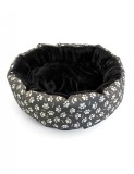Culcus moale cu perna pentru caine pisica culoare negru 50 cm, AVEX