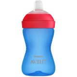 Cana Philips Avent SCF802/01, 300 ml, 9 luni +, Albastru/Rosu
