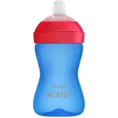 Cana Philips Avent SCF802/01, 300 ml, 9 luni +, Albastru/Rosu