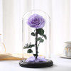 Trandafir Criogenat bella lila &Oslash;8cm in cupola sticla 12x25cm