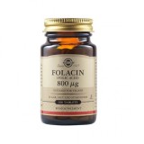 Solgar Folacin Vitamina pentru Sănătatea Sistemului Nervos 800mcg 100 Tablete