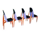 Set 4 scaune de sufragerie de Miroslav Navratil, Cehoslovacie, anii &#039;60
