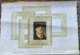 1986 Calendar mare de perete 47 x 34 cm, cu reproduceri după pictura Nicolae Grigoresu, Ministerul Indusriei Chimice, comunism, epoca de aur