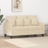 VidaXL Canapea cu 2 locuri, crem, 120 cm, material textil 359261