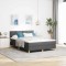 vidaXL Pat boxspring cu saltea Gri &icirc;nchis 140 x 200 cm țesătură 3339001