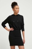 Dkny rochie culoarea negru, mini, dreaptă