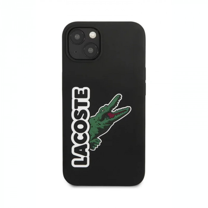 Husa Cover Lacoste Silicon Glossy Printing Logo iPhone 13 Negru