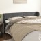 vidaXL Tăblie de pat cu aripioare gri &icirc;nchis 163x23x78/88 cm catifea 3117339