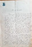 7933-Act vechi Romania vanzare proprietate Ion Diaconu, avocet Bucuresti 1936 din Comuna Colenesti Olt stare foarte buna. Marimi: 34/ 21 cm, 4 pagini.