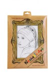 Plansa Reutilizabila de Colorat , Washable Art , Johannes Vermeer: , zFata cu cercel de perla, , 25 A 35 cm