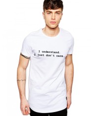 Tricou barbati alb - I understand - XL