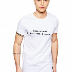 Tricou barbati alb - I understand - S