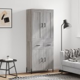 Cumpara ieftin Dulap &icirc;nalt, gri sonoma, 69,5x34x180 cm, lemn compozit