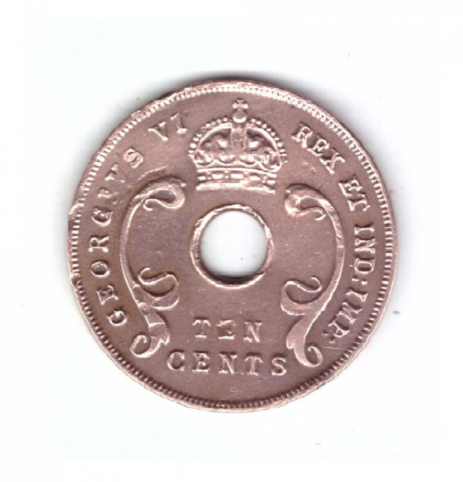 Moneda Africa de est 10 cents/centi 1942, stare buna, curata