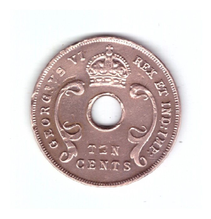 Moneda Africa de est 10 cents/centi 1942, stare buna, curata