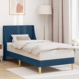 vidaXL Cadru de pat cu headboard albastru 100 x 200 cm țesătură 42027332