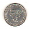 SV * Portugalia 25 ESCUDOS 1981 * REGIUNEA AUTONOMA MADEIRA * ZARCO - erou local, Europa, Nichel