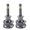 Set 2 LED-Uri Auto Techstar&reg; N8, H1, 50W, 5500 Lumeni, 6000K, AUTO, 12-24 Volti, COB, Canbus, Radiator Aluminiu, Argintiu
