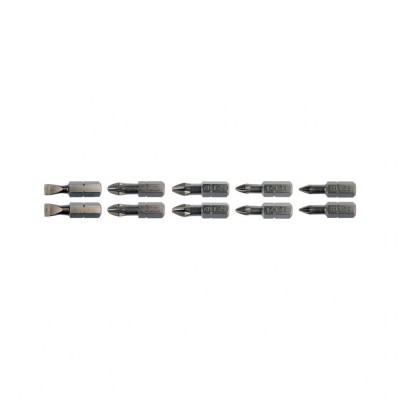 Set 10 biti PH1,2,PZ1,2 1/4 25mm Yato YT-04822 foto