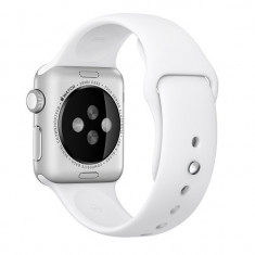 Curea iUni compatibila cu Apple Watch 1/2/3/4/5/6/7, 44mm, Silicon, White foto