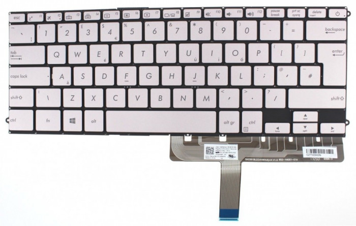 Tastatura Laptop Asus ZenBook 3 Deluxe UX490 iluminata UK silver