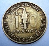 2.255 AFRICA DE VEST WEST AFRICAN STATES 10 FRANCS FRANCI 1964, Bronz-Aluminiu