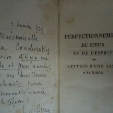 PERFECTIONNEMENT DU COUER ET DE L'ESPRIT OU LETTRES D'UNE TANTE A SA NIECE, PARIS. 1823