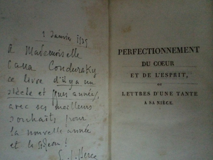 PERFECTIONNEMENT DU COUER ET DE L&#039;ESPRIT OU LETTRES D&#039;UNE TANTE A SA NIECE, PARIS. 1823